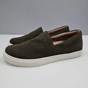 NEW Blondo Giavana Sneaker Womens 9 Olive Green Suede Waterproof Slip On Loafer